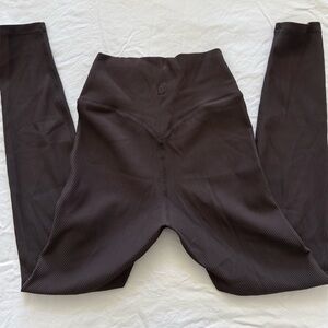 BuffBunny Material Girl Ribbed Leggings: Cold Brew color